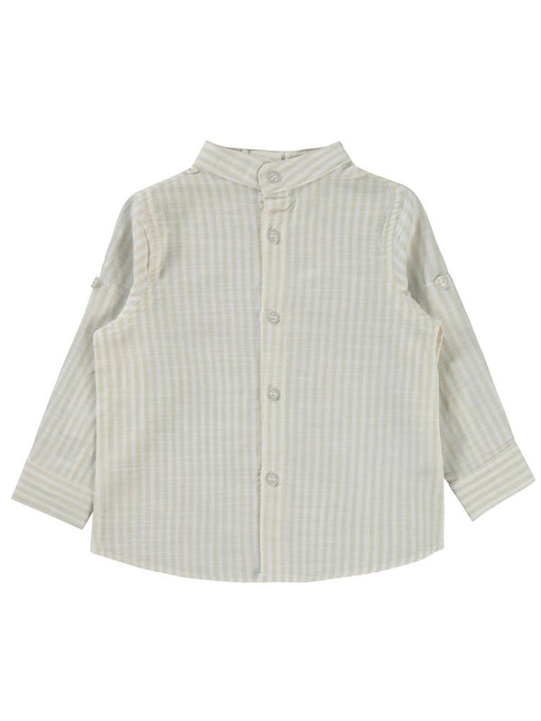 Civil Baby Çizgili 6-18 Ay Gömlek - Kahverengi