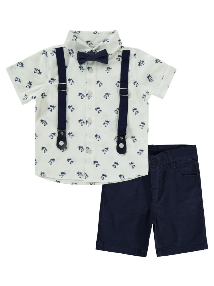 Civil Baby Palmiye Desenli 6-18 Ay Takım - Mavi