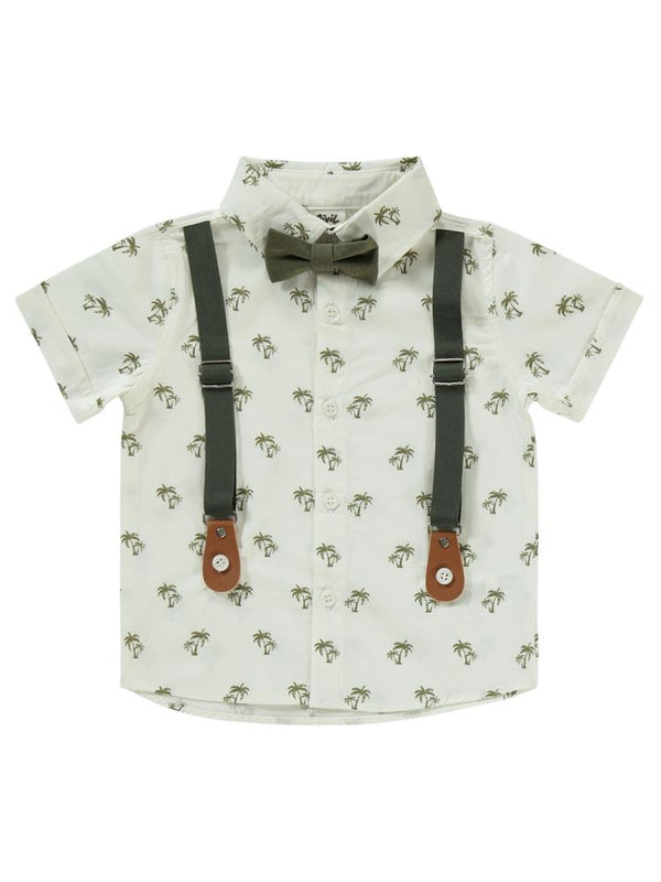 Civil Baby Palmiye Desenli 6-18 Ay Takım - Haki