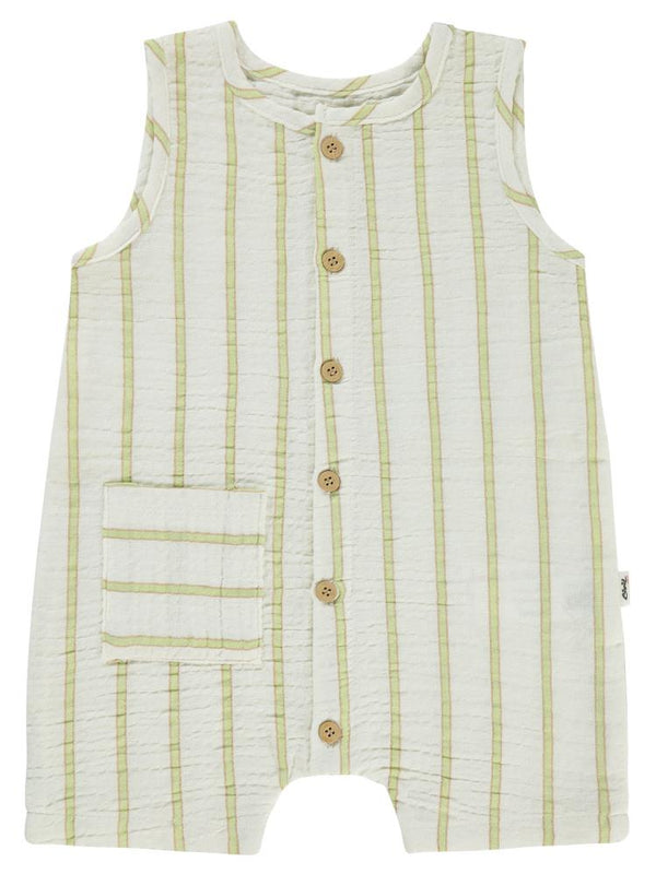 Civil Baby Çizgili 6-18 Ay Tulum - Yeşil