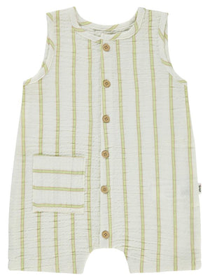 Civil Baby Çizgili 6-18 Ay Tulum - Yeşil