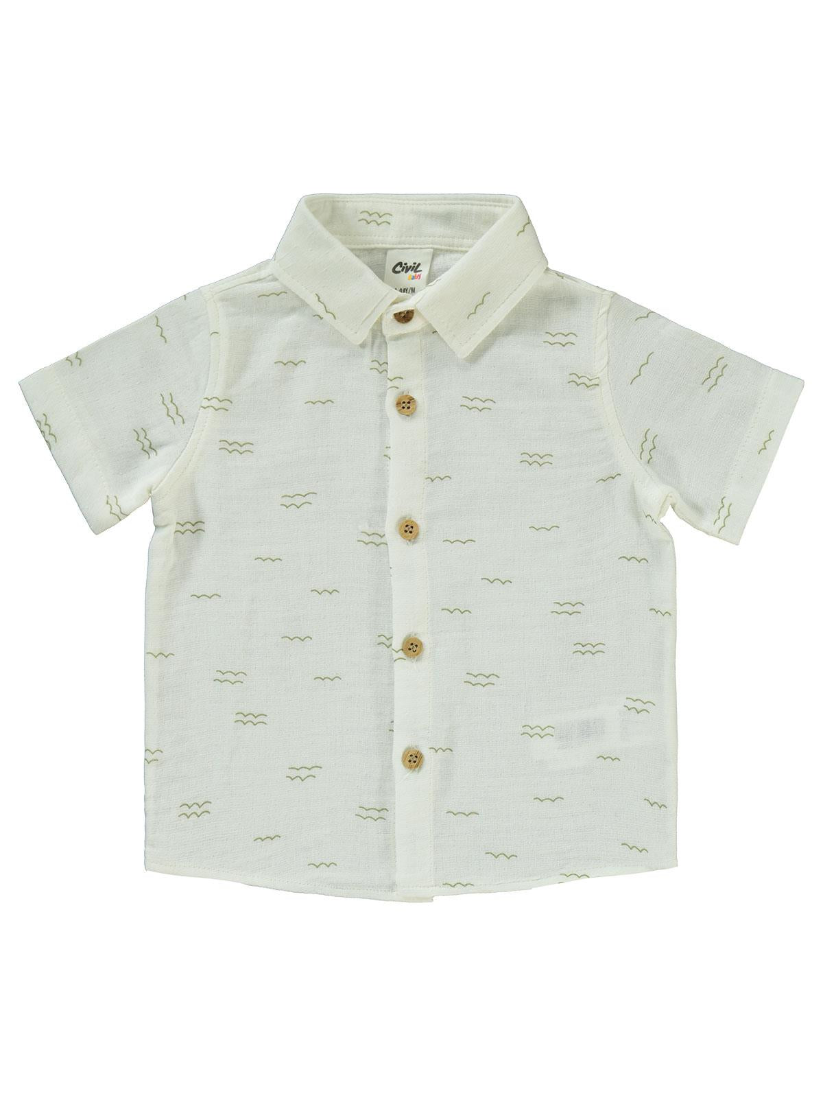 Civil Baby Dalga Desenli 6-18 Ay Takım - Ekru