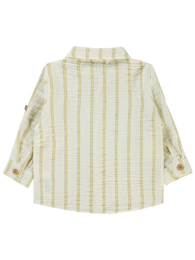 Civil Baby Çizgili 6-18 Ay Gömlek - Yeşil