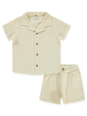 Civil Baby Müslin 6-18 Ay Takım - Bej