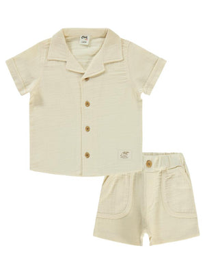 Civil Baby Müslin 6-18 Ay Takım - Bej