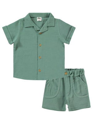 Civil Baby Müslin 6-18 Ay Takım - Yeşil
