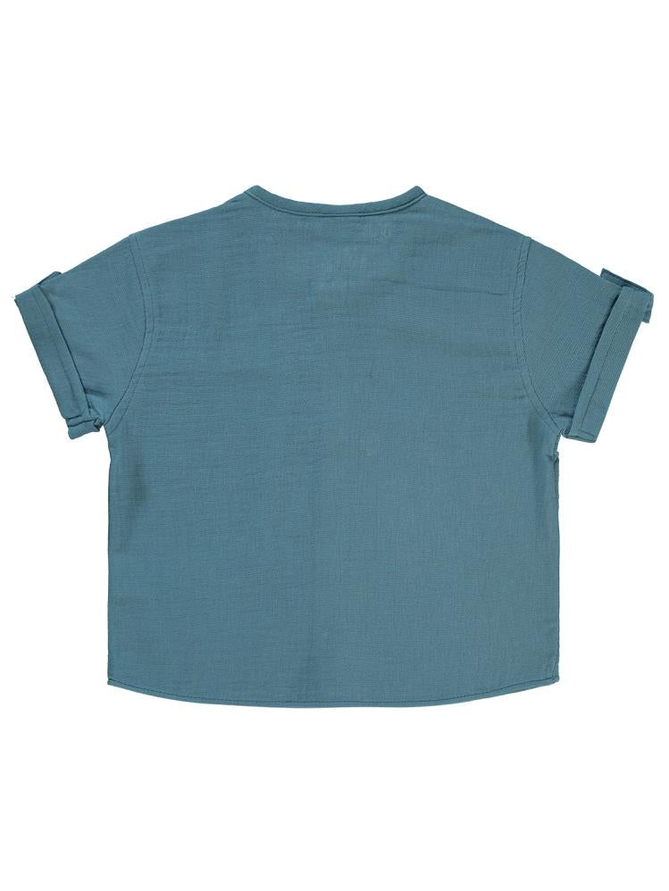 Civil Baby Düz Müslin 6-18 Ay Gömlek - Mavi