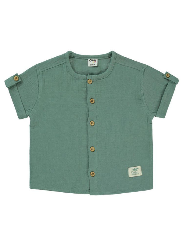Civil Baby Düz Müslin 6-18 Ay Gömlek - Yeşil