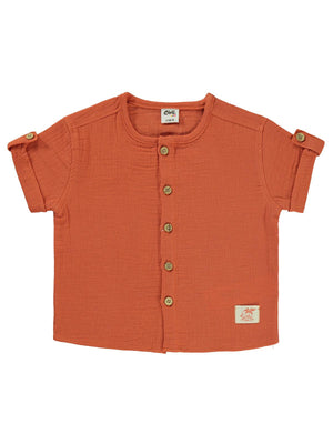 Civil Baby Düz Müslin 6-18 Ay Gömlek - Turuncu