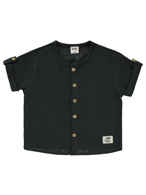 Civil Baby Düz Müslin 6-18 Ay Gömlek - Gri