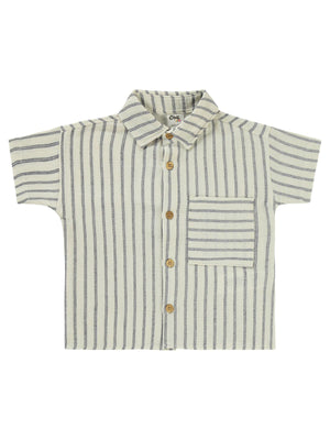 Civil Baby Çizgili 6-18 Ay Gömlek - Gri