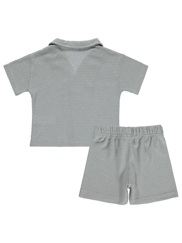 Civil Boys Petek Kumaş Şortlu 2-5 Yaş Takım - Gri