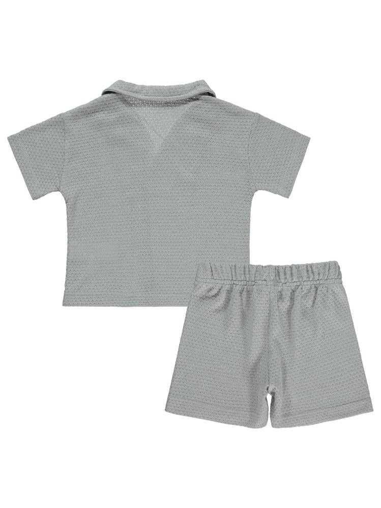 Civil Boys Petek Kumaş Şortlu 2-5 Yaş Takım - Gri