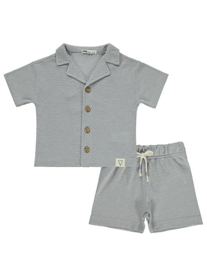 Civil Boys Petek Kumaş Şortlu 2-5 Yaş Takım - Gri