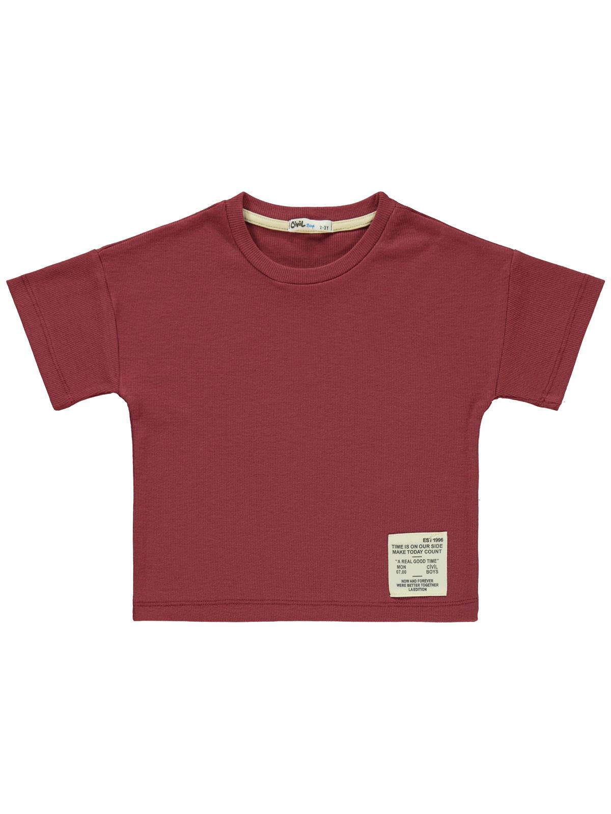 Civil Boys Süs Bağcıklı Şortlu 2-5 Yaş Takım - Bordo