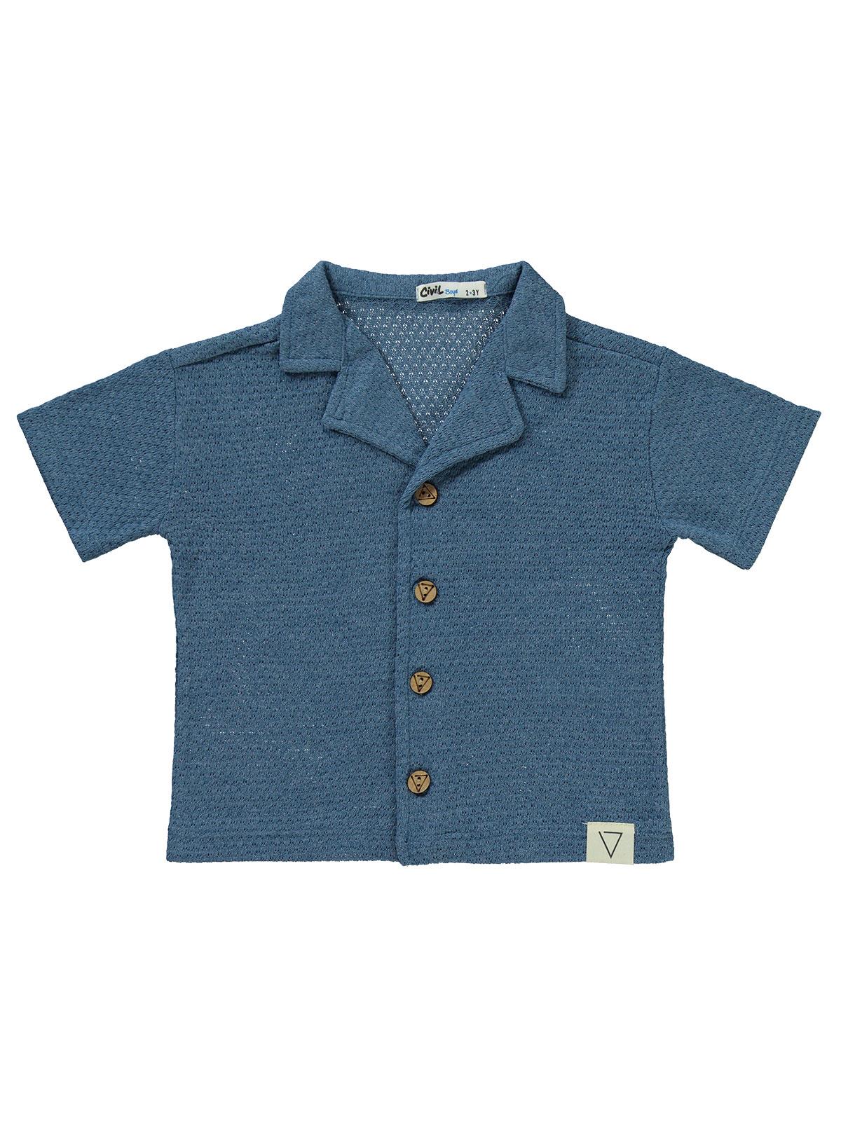 Civil Boys Petek Kumaş Şortlu 2-5 Yaş Takım - Mavi