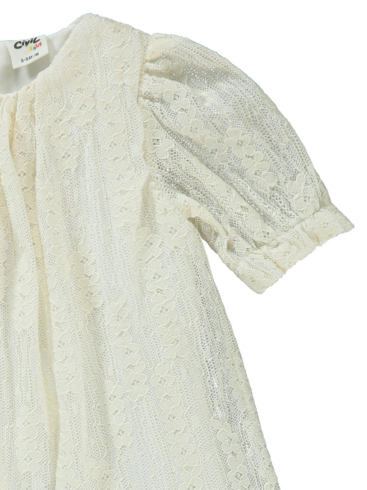 Civil Baby Dantel Detaylı 6-18 Ay Elbise - Ekru