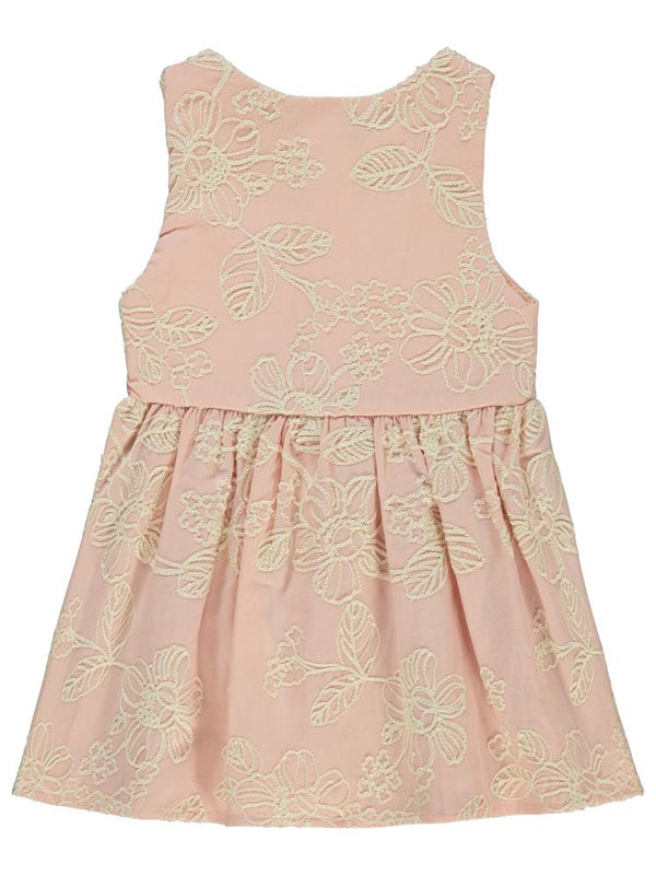 Civil Baby Çiçek Desenli 6-18 Ay Elbise - Pudra