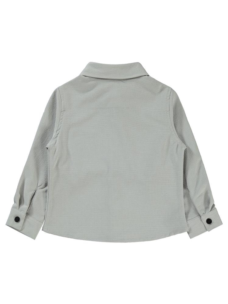 Civil Boys Ön Patlı Sahte Cepli 2-5 Yaş Gömlek - Gri