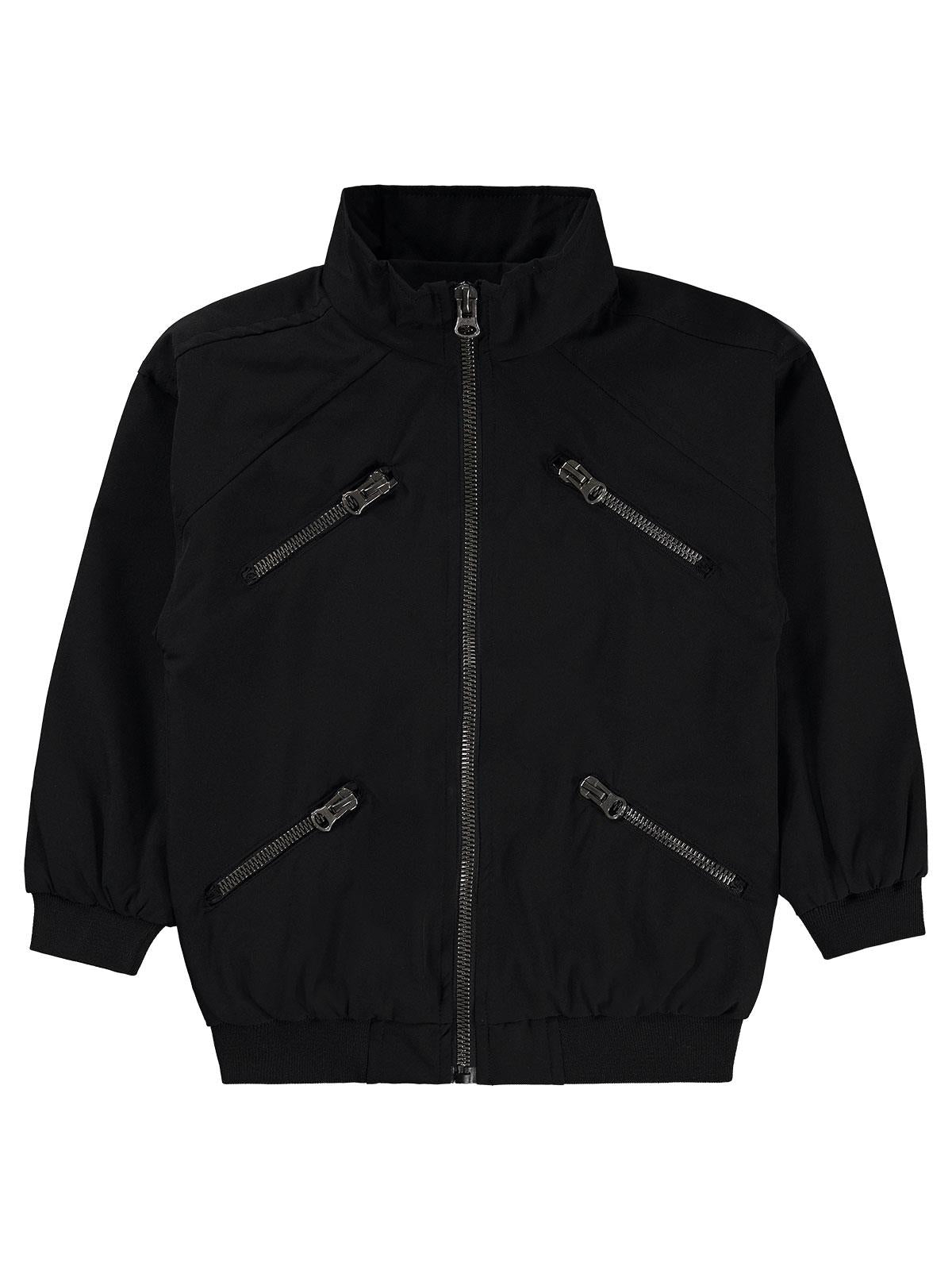 Civil Boys Fermuarlı Cepli 6-9 Yaş Ceket - Siyah