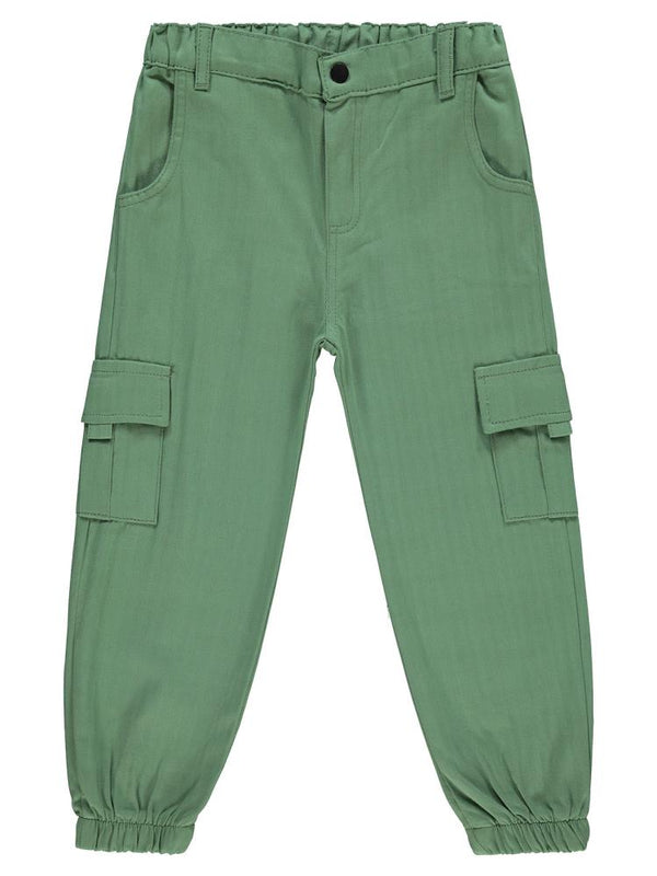 Civil Boys Gabardin Cepli 6-9 Yaş Pantolon - Haki
