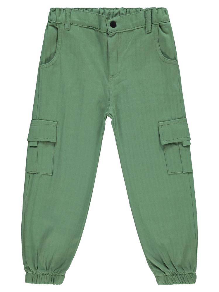 Civil Boys Gabardin Cepli 6-9 Yaş Pantolon - Haki
