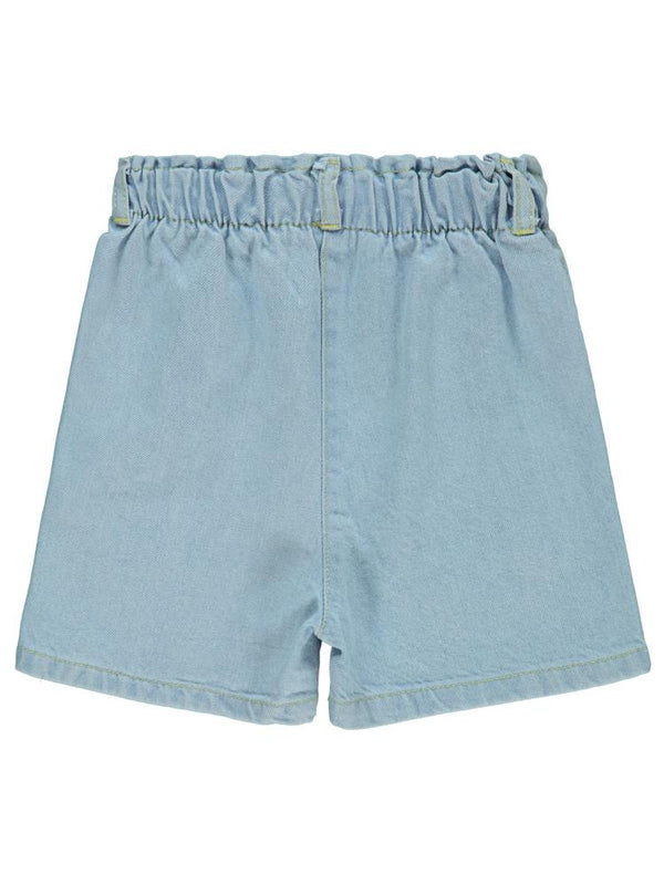 Civil Girls Renkli Çiçek Nakışlı 6-9 Yaş Şort - Mavi
