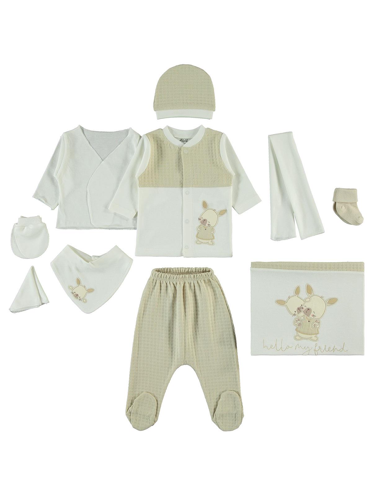 Civil Baby Kız Bebek Zıbın Setleri 0-1 Ay - Bej