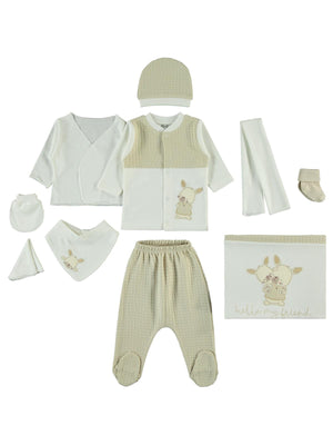 Civil Baby Kız Bebek Zıbın Setleri 0-1 Ay - Bej