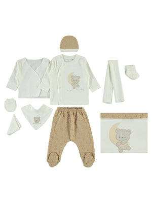 Civil Baby Erkek Bebek 10'lu Zıbın Takımı 0-1 Ay  - Bej