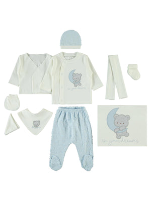 Civil Baby Erkek Bebek 10'lu Zıbın Takımı 0-1 Ay  - Mavi