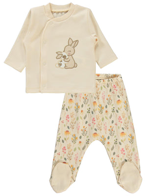 Civil Baby Kız Bebek Zıbın Setleri 0-1 Ay - Kahverengi