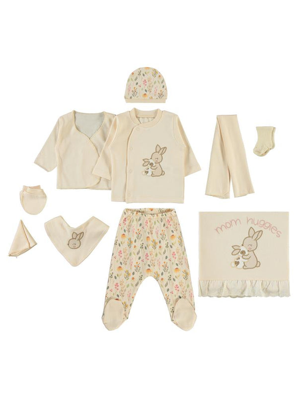 Civil Baby Kız Bebek Zıbın Setleri 0-1 Ay - Kahverengi