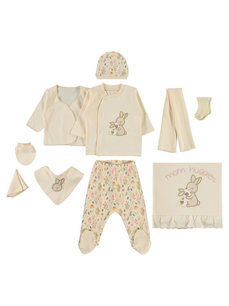 Civil Baby Kız Bebek Zıbın Setleri 0-1 Ay - Kahverengi
