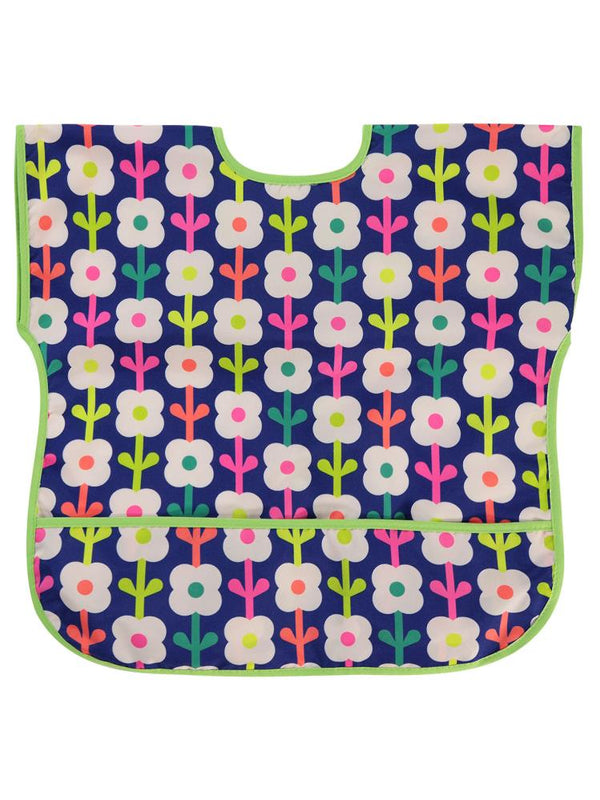 Civil Baby Çiçek Baskılı Mama Önlüğü - Lacivert