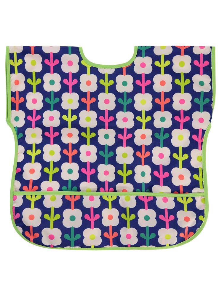 Civil Baby Çiçek Baskılı Mama Önlüğü - Lacivert