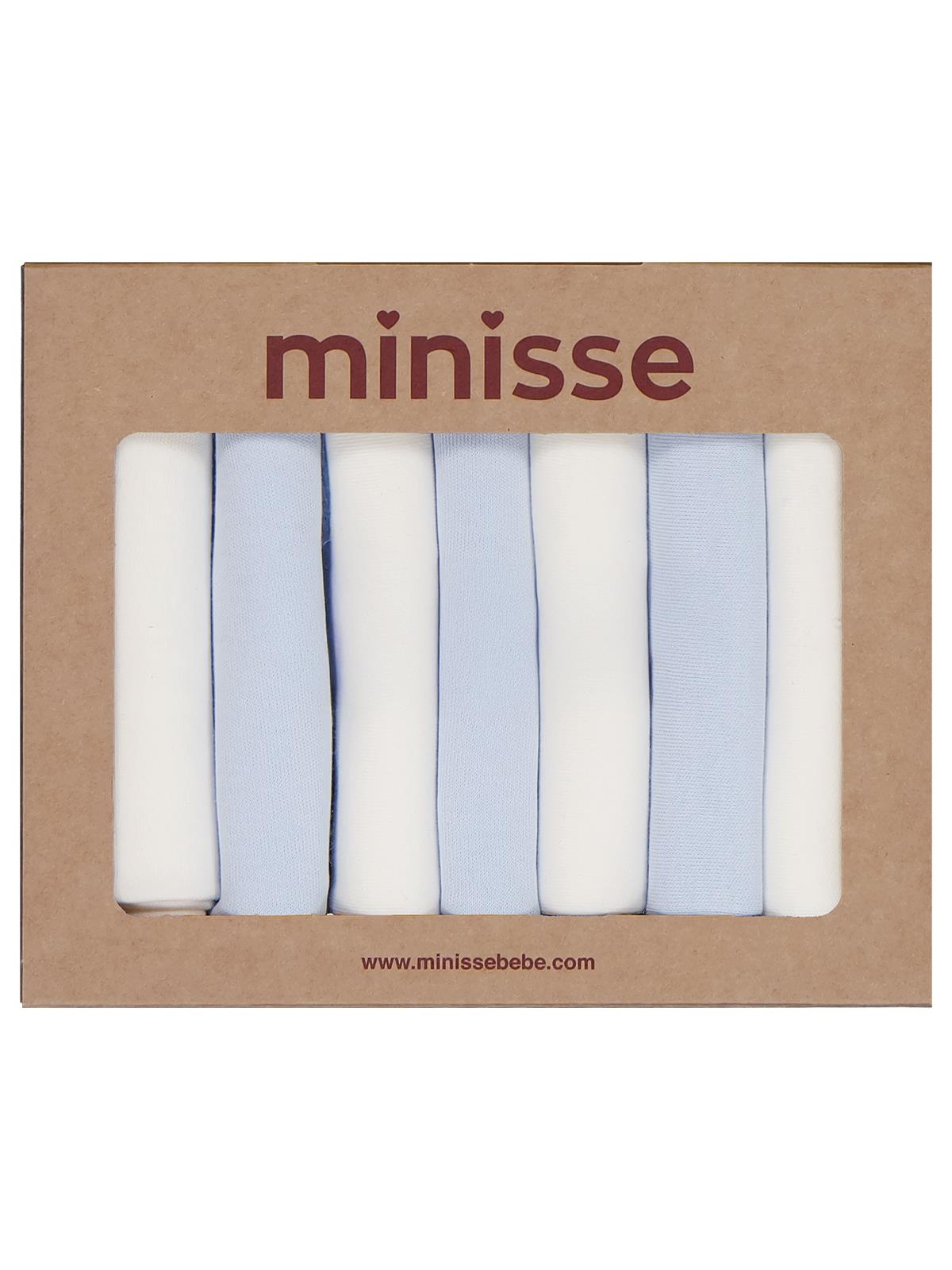 Civil Baby Düz 7 Li Ağız Mendili - Mavi