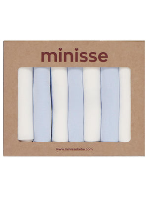 Civil Baby Düz 7 Li Ağız Mendili - Mavi