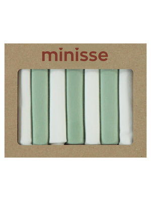 Civil Baby Düz 7 Li Ağız Mendili - Yeşil