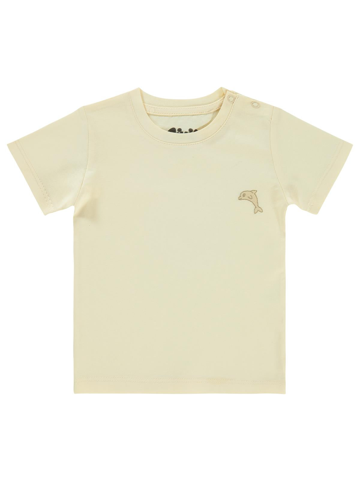 Civil Baby Nakışlı 6-18 Ay Tişört - Bej