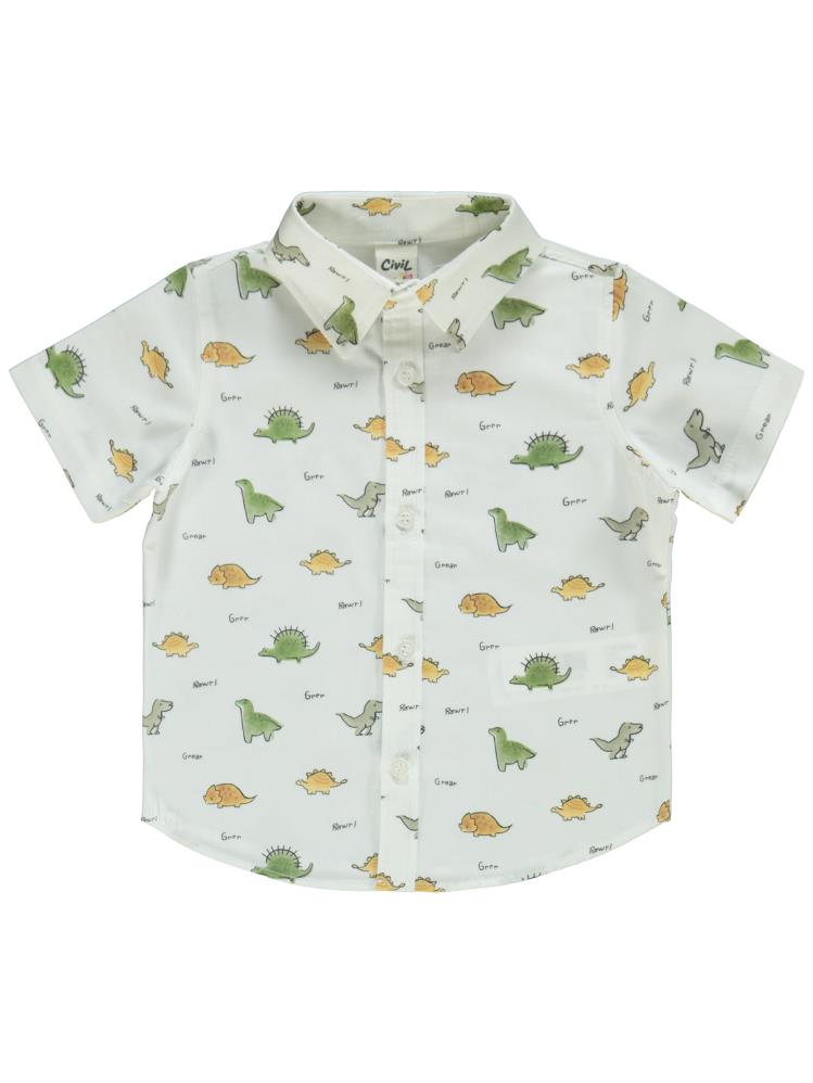 Civil Baby Dinozor Baskılı 6-18 Ay Takım - Haki