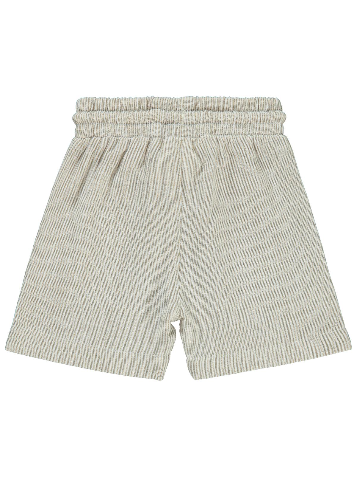 Civil Baby Çizgili 6-18 Ay Şort - Bej