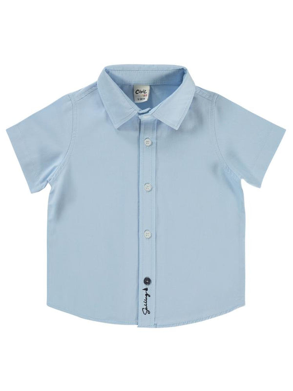 Civil Baby Klasik 6-18 Ay Gömlek - Mavi