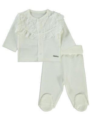 Pierre Cardin 0-3 Ay Pijama Takımı - Ekru