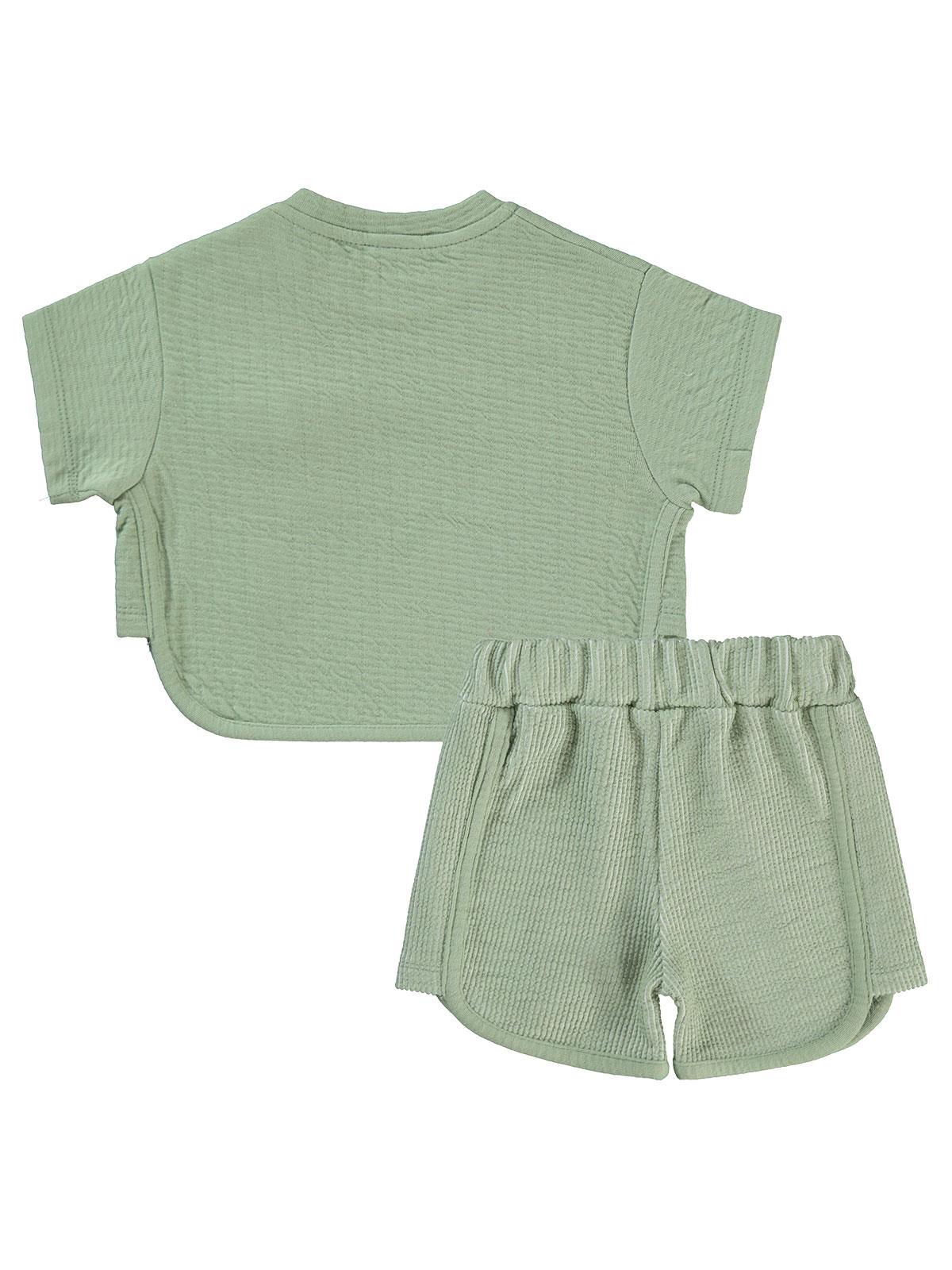 Civil Baby Düğme Detaylı 6-18 Ay Takım - Haki