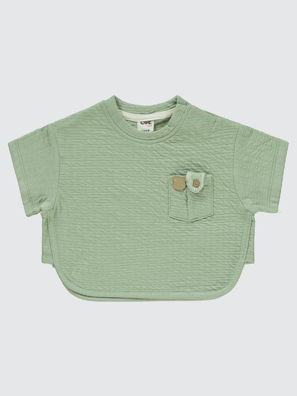 Civil Baby Düğme Detaylı 6-18 Ay Takım - Haki
