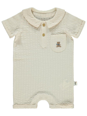 Civil Baby Ayıcık Nakışlı 6-18 Ay Tulum - Bej