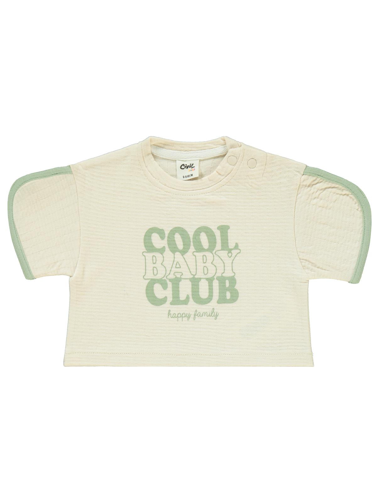 Civil Baby Cool Baby Baskılı 6-18 Ay Takım - Bej