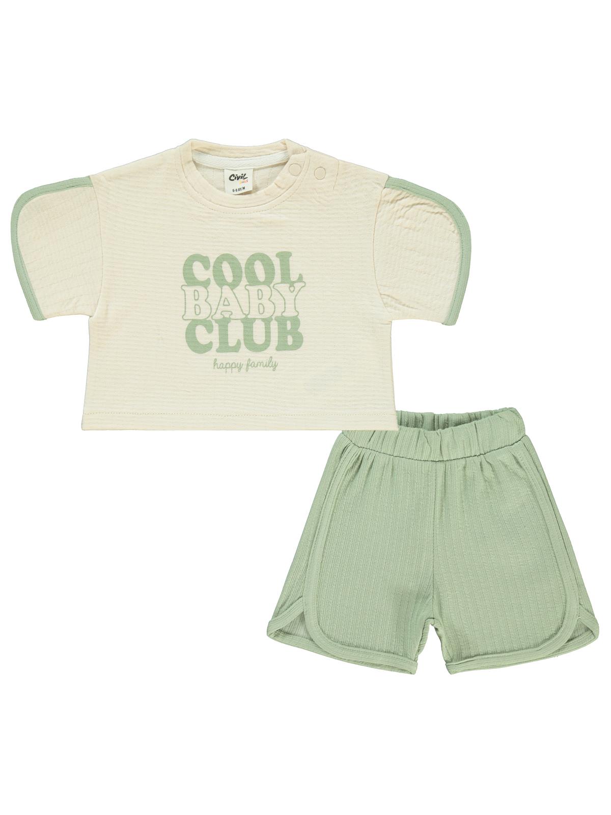 Civil Baby Cool Baby Baskılı 6-18 Ay Takım - Bej