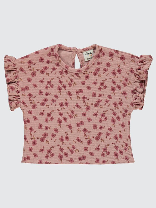 Civil Baby Çiçek Desenli 6-18 Ay Takım - Pembe